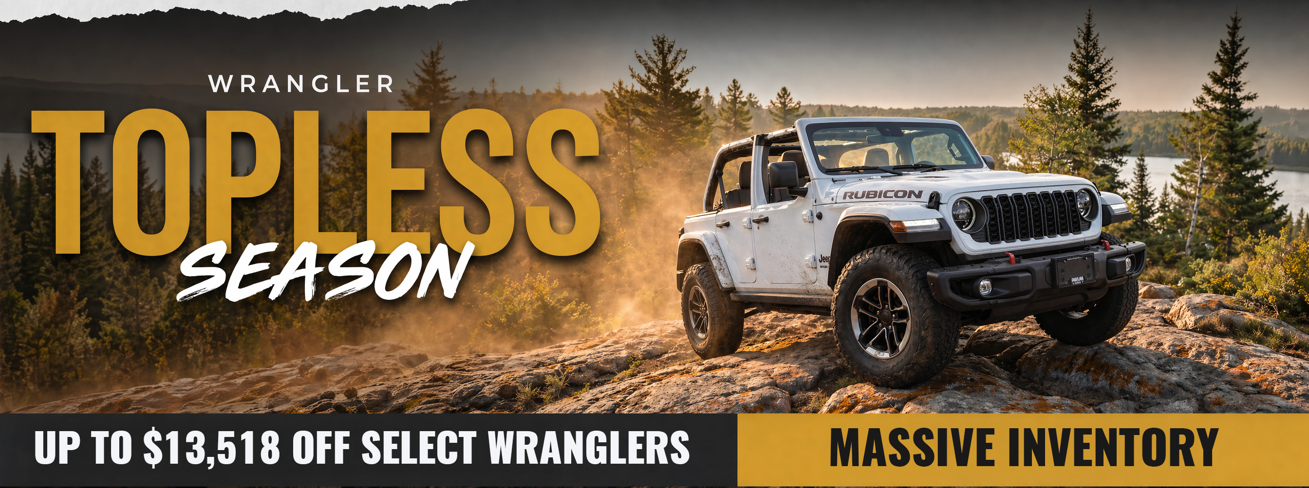 Save up to $13,614 on a new Jeep Wrangler in Orillia